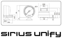 GReddy Sirius Unify Turbo Boost Gauge Set (Sirius Meter w/Boost Pressure Sensor Set & Vision Displ)
