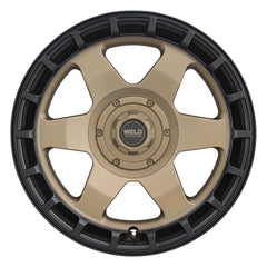 Weld Off-Road Ridge 17x9 - 5x114.3 / 5x127 BP - ET-12 - 78.1mm CB - Satin Bronze Wheel (Black Ring)