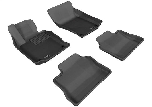 3D MAXpider - 3D MAXpider 2010-2016 Porsche Panamera Kagu 1st & 2nd Row Floormats - Black - Demon Performance