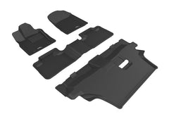 3D MAXpider - 3D MAXpider 2012-2020 Dodge Durango Kagu 1st & 2nd & 3rd Row Floormats - Black - Demon Performance