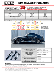 HKS Hipermax R DB42 Full Kit