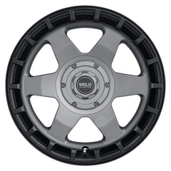 Weld Off-Road Ridge 20x9 - 8x170 BP - ET0 - 125.1mm CB - Satin Gunmetal Wheel (Black Ring)