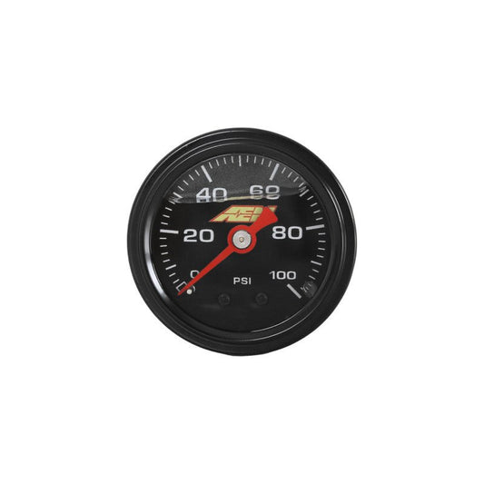 AEM - AEM 0 - 100 PSI Liquid Filled Mechanical Pressure Gauge - 1/8 NPT - Demon Performance