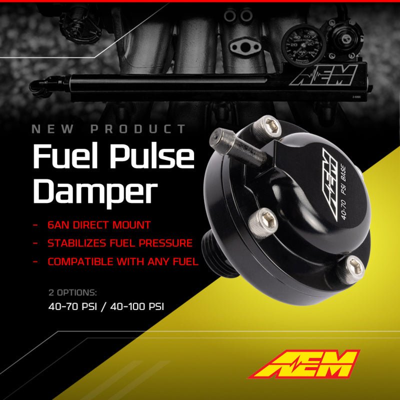 AEM - AEM AN6 ORB 40 - 70psi Fuel Pulse Damper - Demon Performance