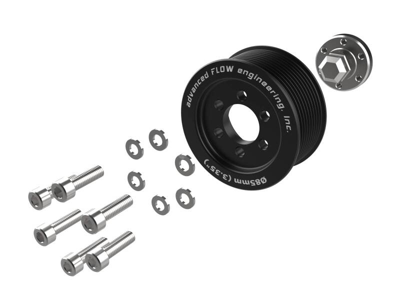 aFe - aFe 15 - 23 Dodge Challenger / 15 - 23 Dodge Charger SRT Hellcat 3.35in Supercharger Power Pulley Kit - Demon Performance