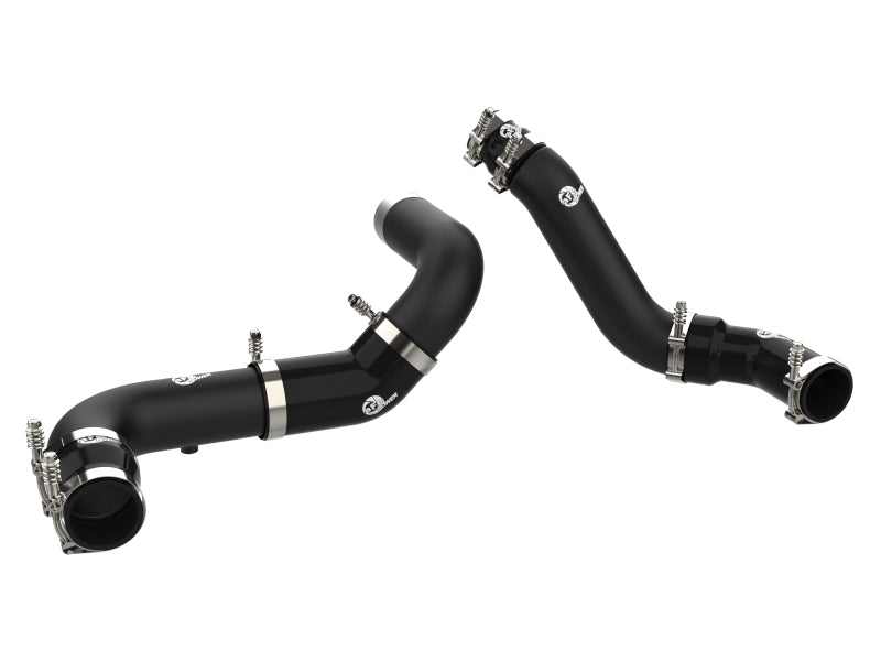 aFe - aFe 16 - 19 RAM 1500 V6 3.0L (TD) BladeRunner 3in Aluminum Hot & Cold Charge Pipe Kit - Black - Demon Performance