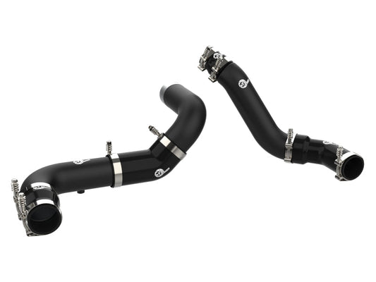 aFe - aFe 16 - 19 RAM 1500 V6 3.0L (TD) BladeRunner 3in Aluminum Hot & Cold Charge Pipe Kit - Black - Demon Performance