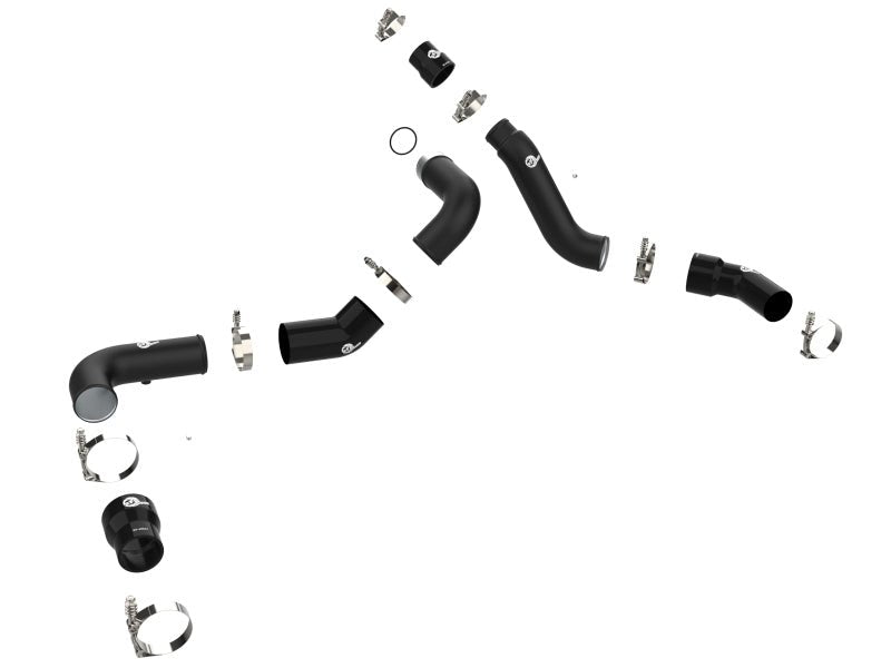 aFe - aFe 16 - 19 RAM 1500 V6 3.0L (TD) BladeRunner 3in Aluminum Hot & Cold Charge Pipe Kit - Black - Demon Performance