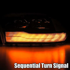 AlphaRex - AlphaRex 09 - 18 Dodge Ram 1500HD PRO - Series Projector Headlights Plank Style Black w/Seq Signal/DRL - Demon Performance