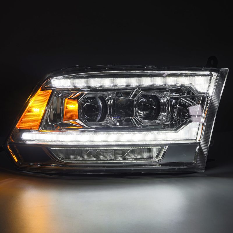 AlphaRex - AlphaRex 09 - 18 Dodge Ram 2500 LUXX LED Proj Headlights Plank Style Chrm w/Activ Light/Seq Signal/DRL - Demon Performance