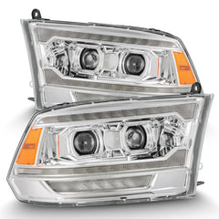 AlphaRex - AlphaRex 09 - 18 Dodge Ram 2500 LUXX LED Proj Headlights Plank Style Chrm w/Activ Light/Seq Signal/DRL - Demon Performance