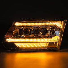 AlphaRex - AlphaRex 09 - 18 Dodge Ram 2500 LUXX LED Proj Headlights Plank Style Chrm w/Activ Light/Seq Signal/DRL - Demon Performance