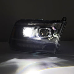 AlphaRex - AlphaRex 09 - 18 Ram 2500 LUXX LED Proj Headlight Plank Style Alpha Blk w/Activ Light/Seq Signal/DRL - Demon Performance