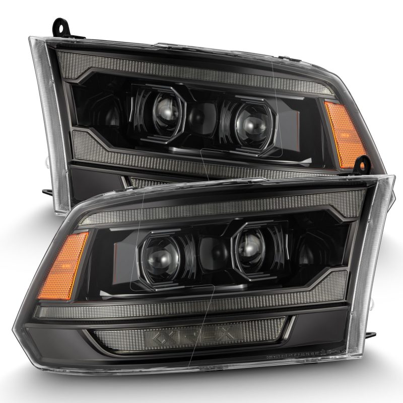 AlphaRex - AlphaRex 09 - 18 Ram 2500 LUXX LED Proj Headlight Plank Style Alpha Blk w/Activ Light/Seq Signal/DRL - Demon Performance