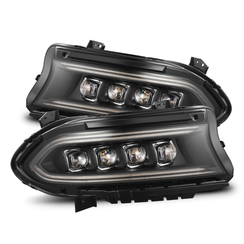 AlphaRex - AlphaRex 15 - 23 Dodge Charger NOVA - Series LED Proj Headlights Blk w/Activtn Light & Seq.Sig / SB DRL - Demon Performance
