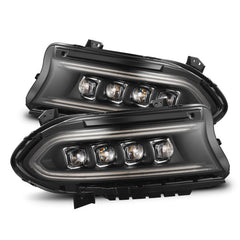 AlphaRex - AlphaRex 15 - 23 Dodge Charger NOVA - Series LED Proj Headlights Blk w/Activtn Light & Seq.Sig / SB DRL - Demon Performance