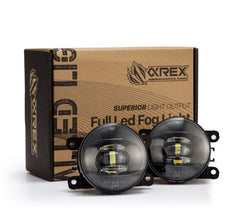 AlphaRex - AlphaRex Universal Acura/Ford/Honda/Subaru/Nissan DoubleTap Dual Color LED Proj Fog Lights - Wt/Ambr - Demon Performance