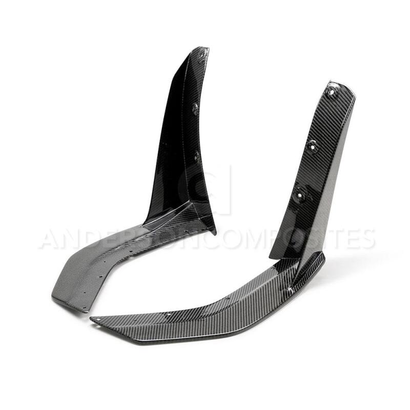 Anderson Composites - Anderson Composites 2020 Ford Mustang/Shelby GT500 Carbon Fiber Front Splitter Wickers - Demon Performance