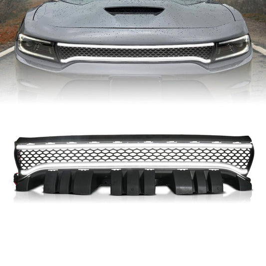 ANZO - ANZO 15 - 23 Dodge Charger Black LED Grille w/ Initiation & Running Light/DRL Bar - Demon Performance