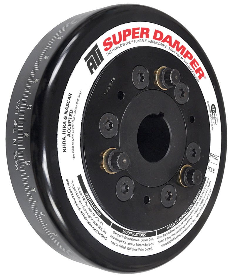 ATI - ATI Damper - 7.074in - Steel - Chevy SB / 90 Deg V6 - Pont 4 Cyl - 3 Ring - 1Pc - Demon Performance