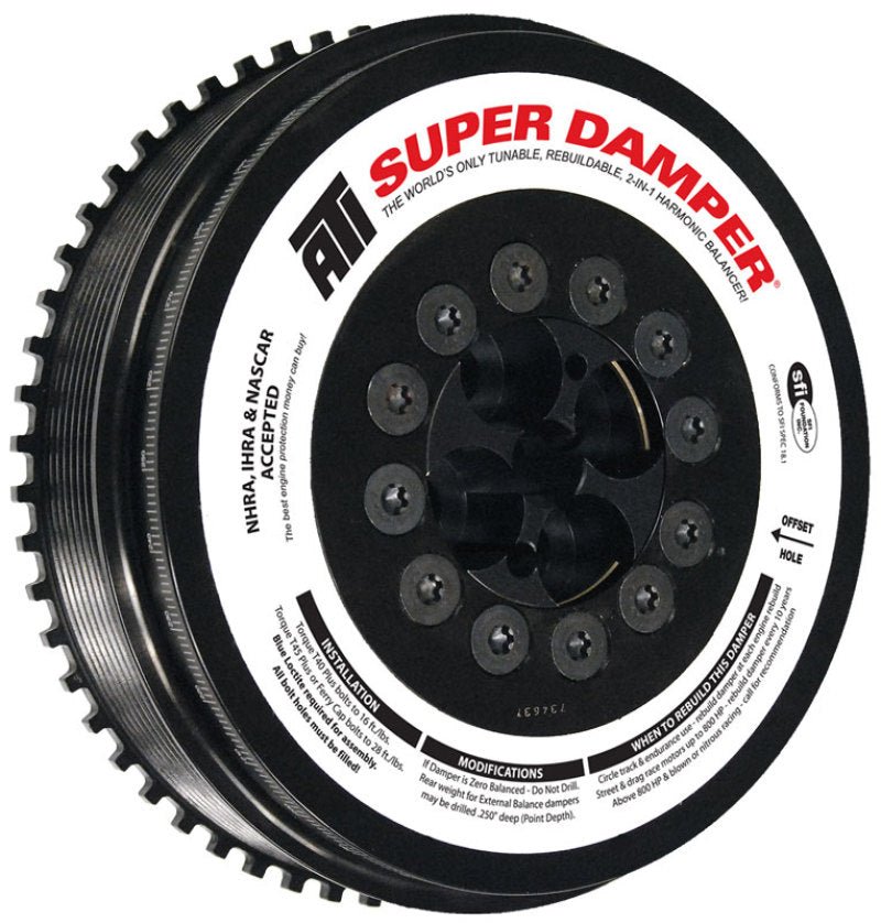 ATI - ATI Damper - 7.98in - Steel - 8 Grv - Cummins - 07.5-15 6.7L w/Reluctor Wheel - 3 Ring Hvy - Diesel - Demon Performance