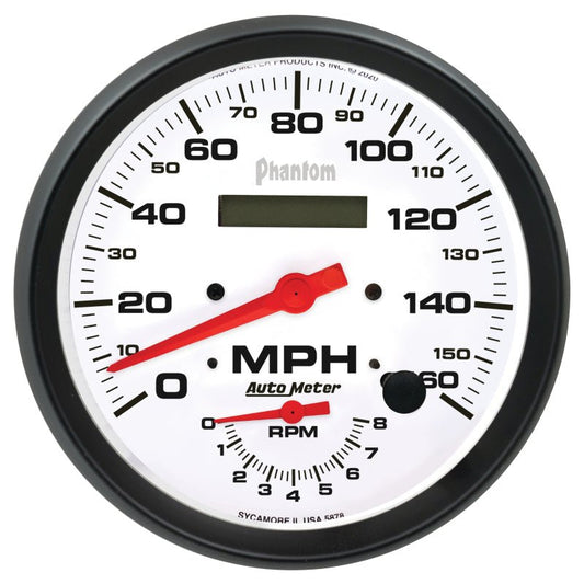 AutoMeter - Autometer 160mph & 8K RPM Electric Program Phantom 5in. Tach/Speedo Gauge - Demon Performance