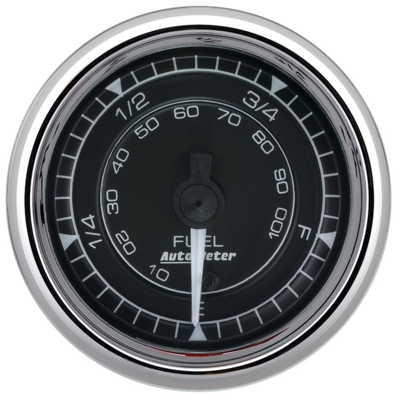 AutoMeter - AutoMeter Chrono 2-1/16in 0-280 Ohm Programmable Fuel Level Gauge - Chrome - Demon Performance