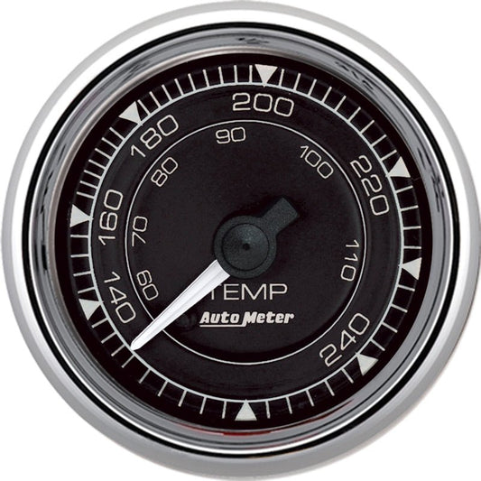 AutoMeter - Autometer Chrono 2-1/16in 240 Degree Temperature Mechanical Gauge - Chrome - Demon Performance