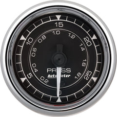 AutoMeter - AutoMeter Chrono 2-1/16in 30PSI Digital Stepper Motor Pressure Gauge - Chrome - Demon Performance