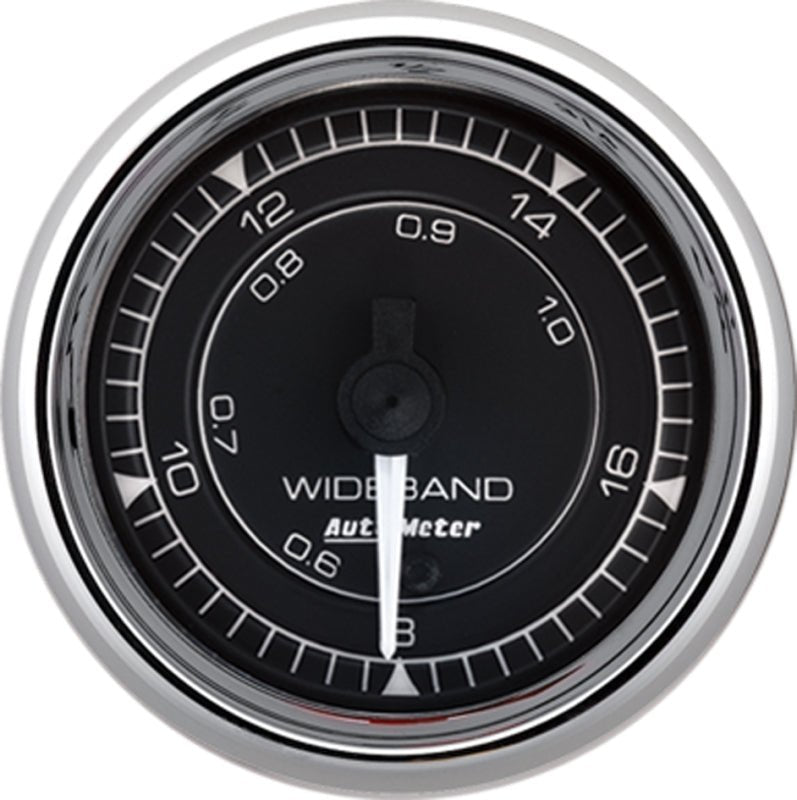 AutoMeter - AutoMeter Chrono 2-1/16in 8:1-18:1 Stepper Motor Air/Fuel Ratio-Wideband Analog Gauge - Chrome - Demon Performance