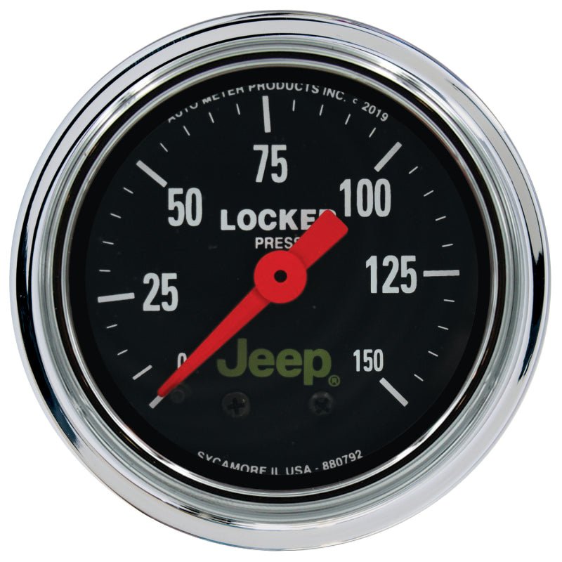 AutoMeter - Autometer Jeep 2 - 1/16in 150 PSI Mechanical Air Locker Gauge - Demon Performance