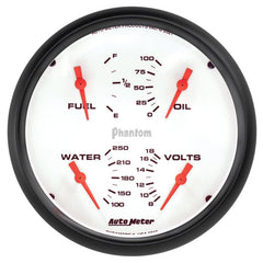 AutoMeter - Autometer Phantom Quad 5in. Gauge 0 Ohm (E) - 90 Ohm (F) Electric - Demon Performance