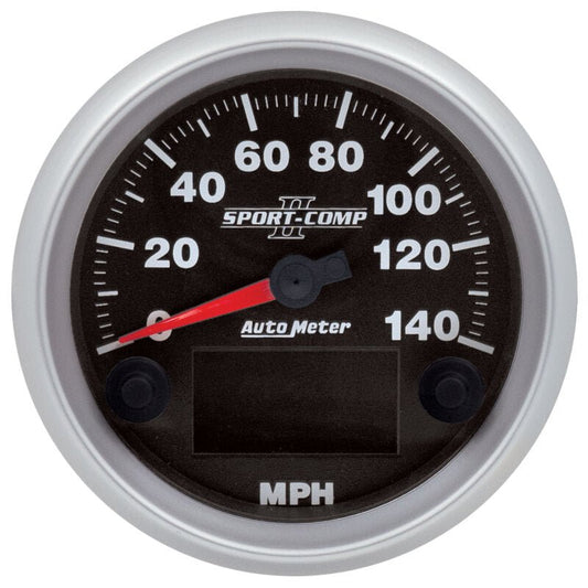 AutoMeter - Autometer Sport-Comp II 3-3/8in 140MPH SPN 84 Speedometer - Demon Performance