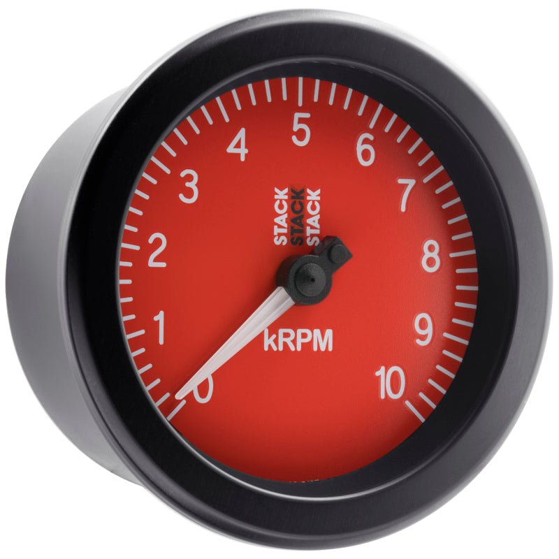 AutoMeter - Autometer Stack Sport 88mm 0 - 10K RPM Tachometer - Red - Demon Performance
