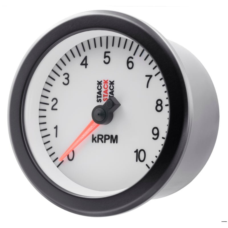 AutoMeter - Autometer Stack Sport 88mm 0 - 10K RPM Tachometer - White - Demon Performance