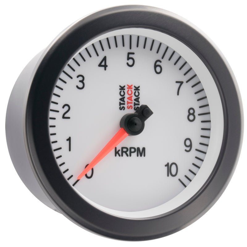 AutoMeter - Autometer Stack Sport 88mm 0 - 10K RPM Tachometer - White - Demon Performance