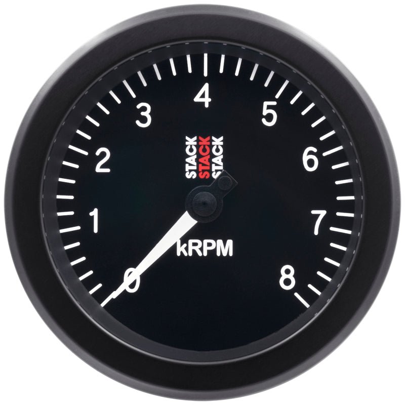 AutoMeter - Autometer Stack Sport 88mm 0 - 8K RPM Tachometer - Black - Demon Performance