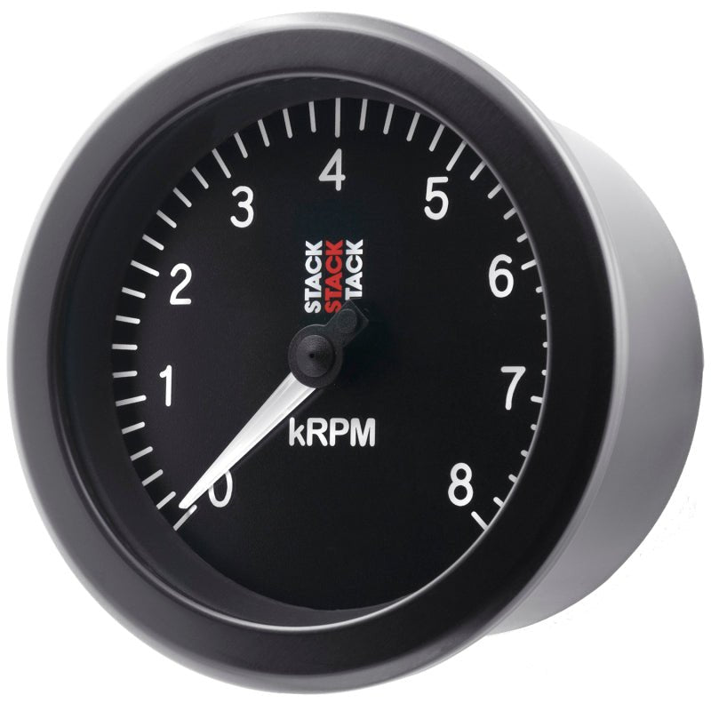 AutoMeter - Autometer Stack Sport 88mm 0 - 8K RPM Tachometer - Black - Demon Performance