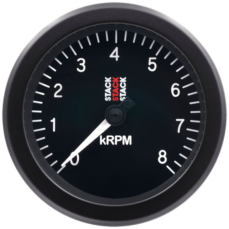 AutoMeter - Autometer Stack Sport 88mm 0 - 8K RPM Tachometer - Black - Demon Performance