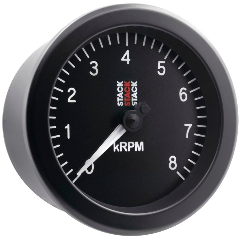 AutoMeter - Autometer Stack Sport 88mm 0 - 8K RPM Tachometer - Black - Demon Performance