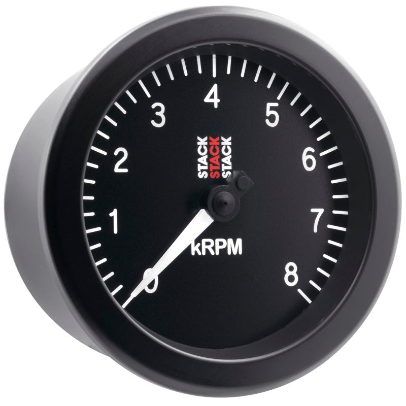AutoMeter - Autometer Stack Sport 88mm 0 - 8K RPM Tachometer - Black - Demon Performance
