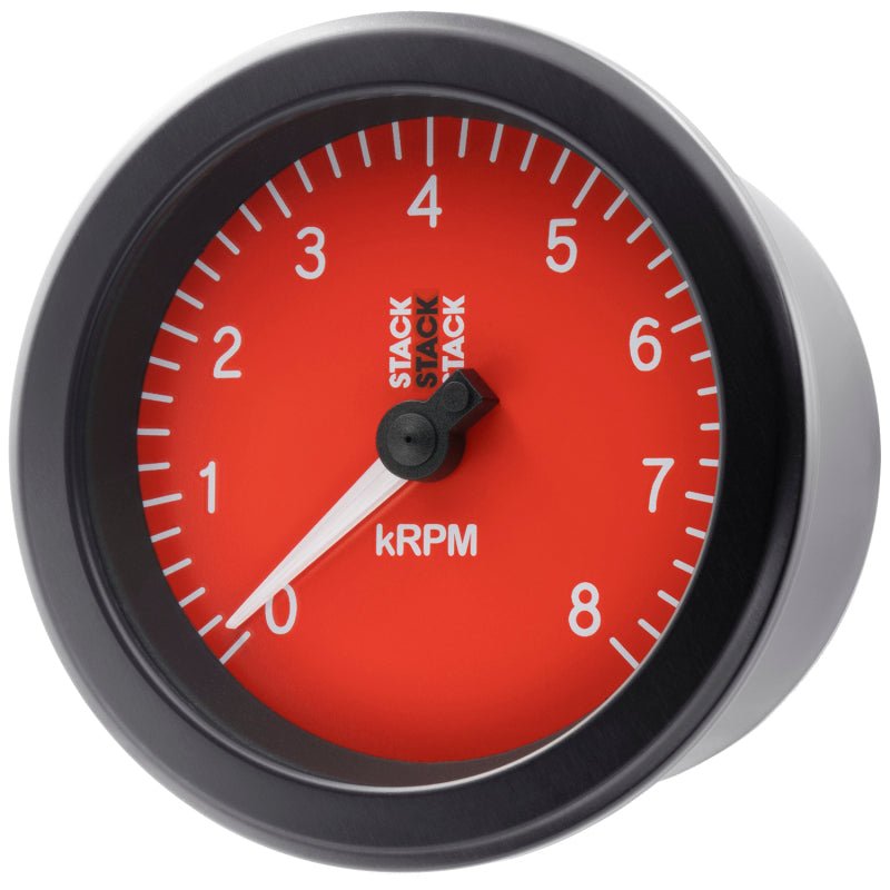 AutoMeter - Autometer Stack Sport 88mm 0 - 8K RPM Tachometer - Red - Demon Performance