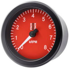 AutoMeter - Autometer Stack Sport 88mm 0 - 8K RPM Tachometer - Red - Demon Performance