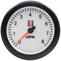 AutoMeter - Autometer Stack Sport 88mm 0 - 8K RPM Tachometer - White - Demon Performance