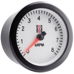 AutoMeter - Autometer Stack Sport 88mm 0 - 8K RPM Tachometer - White - Demon Performance