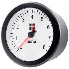 AutoMeter - Autometer Stack Sport 88mm 0 - 8K RPM Tachometer - White - Demon Performance