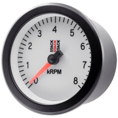 AutoMeter - Autometer Stack Sport 88mm 0 - 8K RPM Tachometer - White - Demon Performance