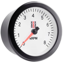 AutoMeter - Autometer Stack Sport 88mm 0 - 8K RPM Tachometer - White - Demon Performance