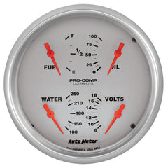 AutoMeter - Autometer Ultra-Lite Quad Gauge 5in. 240Ohm (E) - 33Ohm (F) Electric - Demon Performance