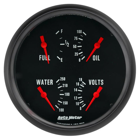 AutoMeter - Autometer Z-Series Quad 5in. - 0 OhmE-90 OhmF - Demon Performance